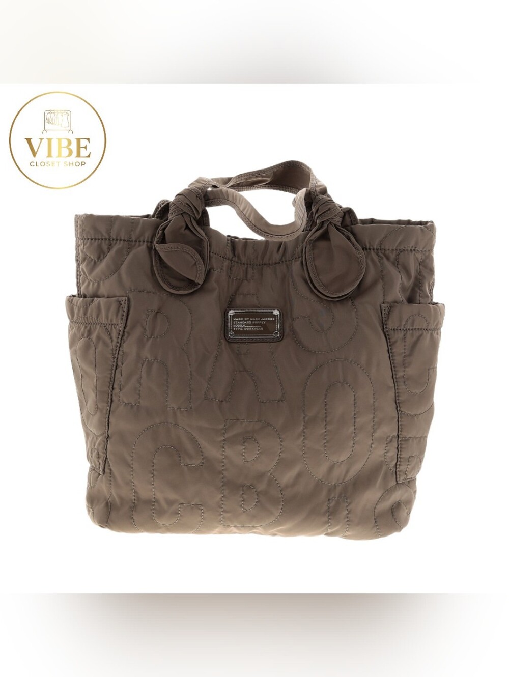 Marc by Marc Jacobs Quilted Taupe Tote